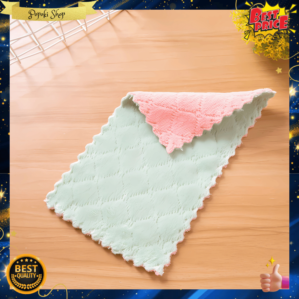 POPOKI Kain Lap Micro Fiber Anti Minyak / Kain Lap Dapur / Kain Lap Anti Minyak / Kain Dapur Lap Min
