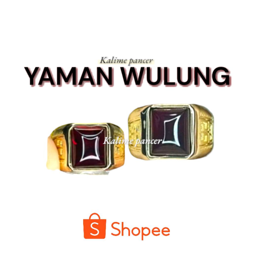 cincin batu akik yaman merah natural asli gread A