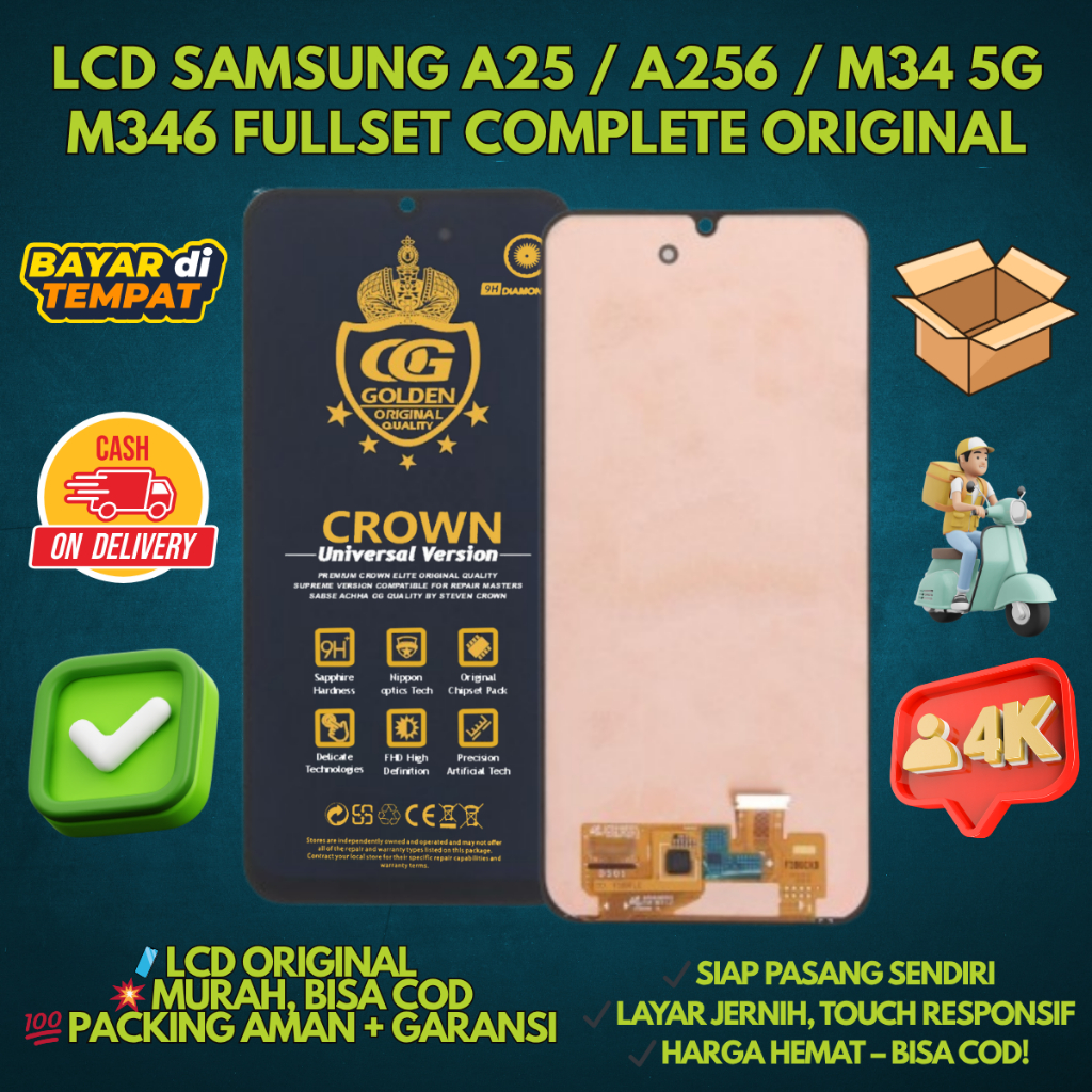 LCD SAMSUNG A25 / (SAMSUNG GALAXY A25 / M34 5G) / A256 / M346 TOUCHSCREEN FULLSET COMPLETE ORIGINAL