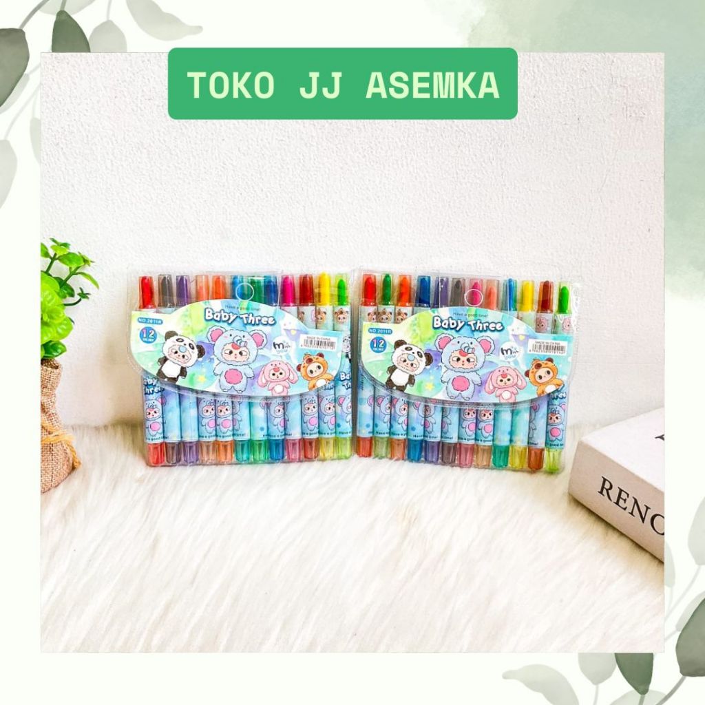 

KRAYON TWIST MINI BABY TREE ISI 12 PCS LUCU UNIK KARAKTER ALAT TULIS MEWARNAI MURAH