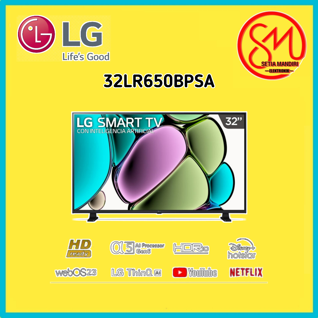 LG 32LR650BPSA Smart TV LED 32 Inch HD - Garansi Resmi