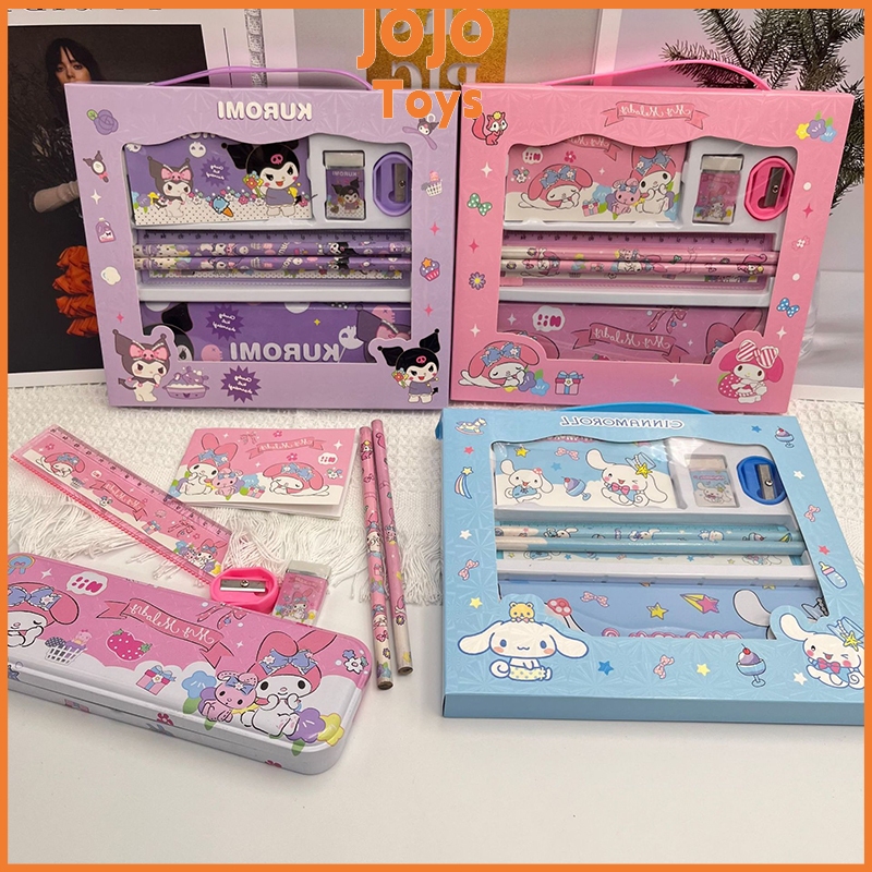 

JOJO Alat Tulis Set 7 in 1 Karakter Kartun Alat Tulis Set Stationery 7in1 Anak Sekolah Penghapus Pengaris Kotak Pensil