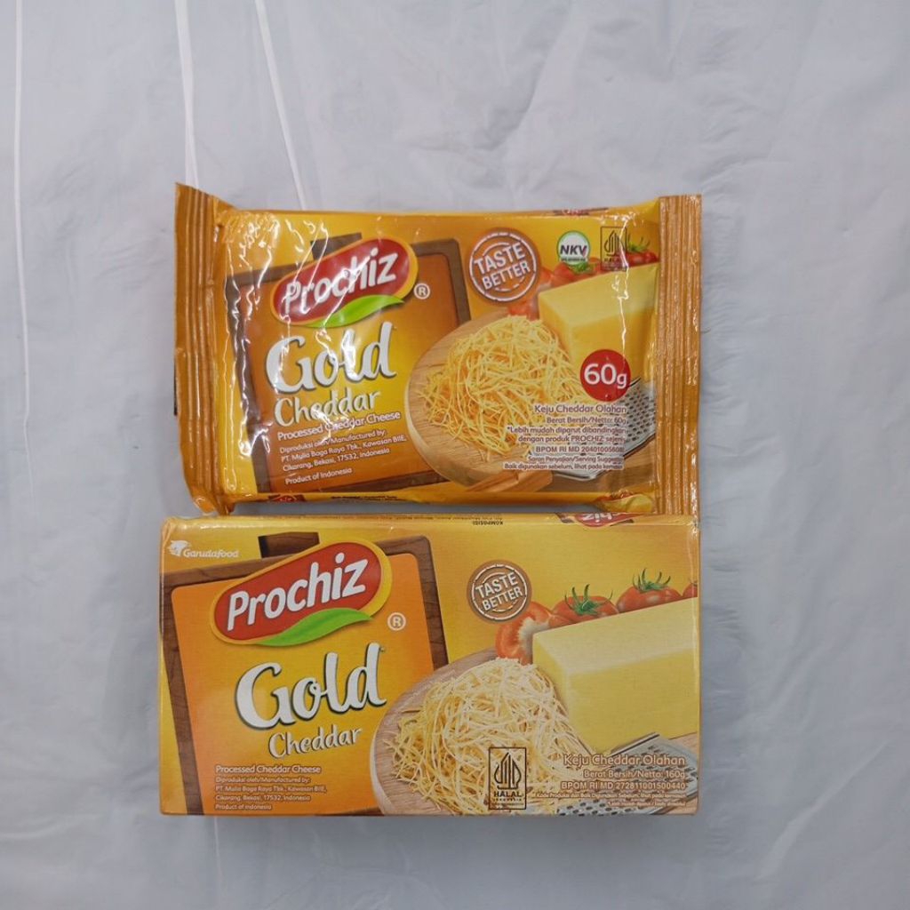 

Prochiz Gold Cheddar 160gr & 60gr
