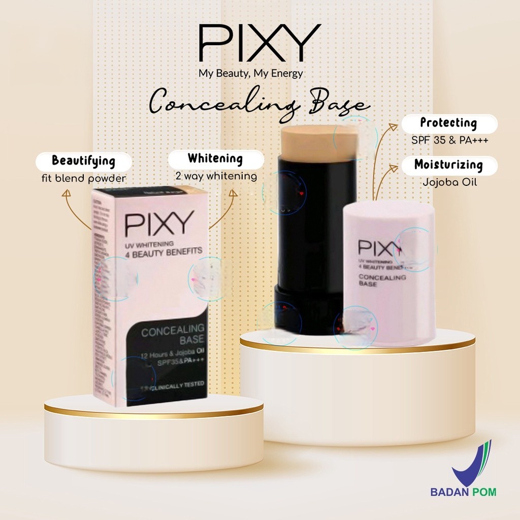 PIXY Concealing Base Stick | concealer pixy stick | concealer tahan lama | foundation stick pixy | p