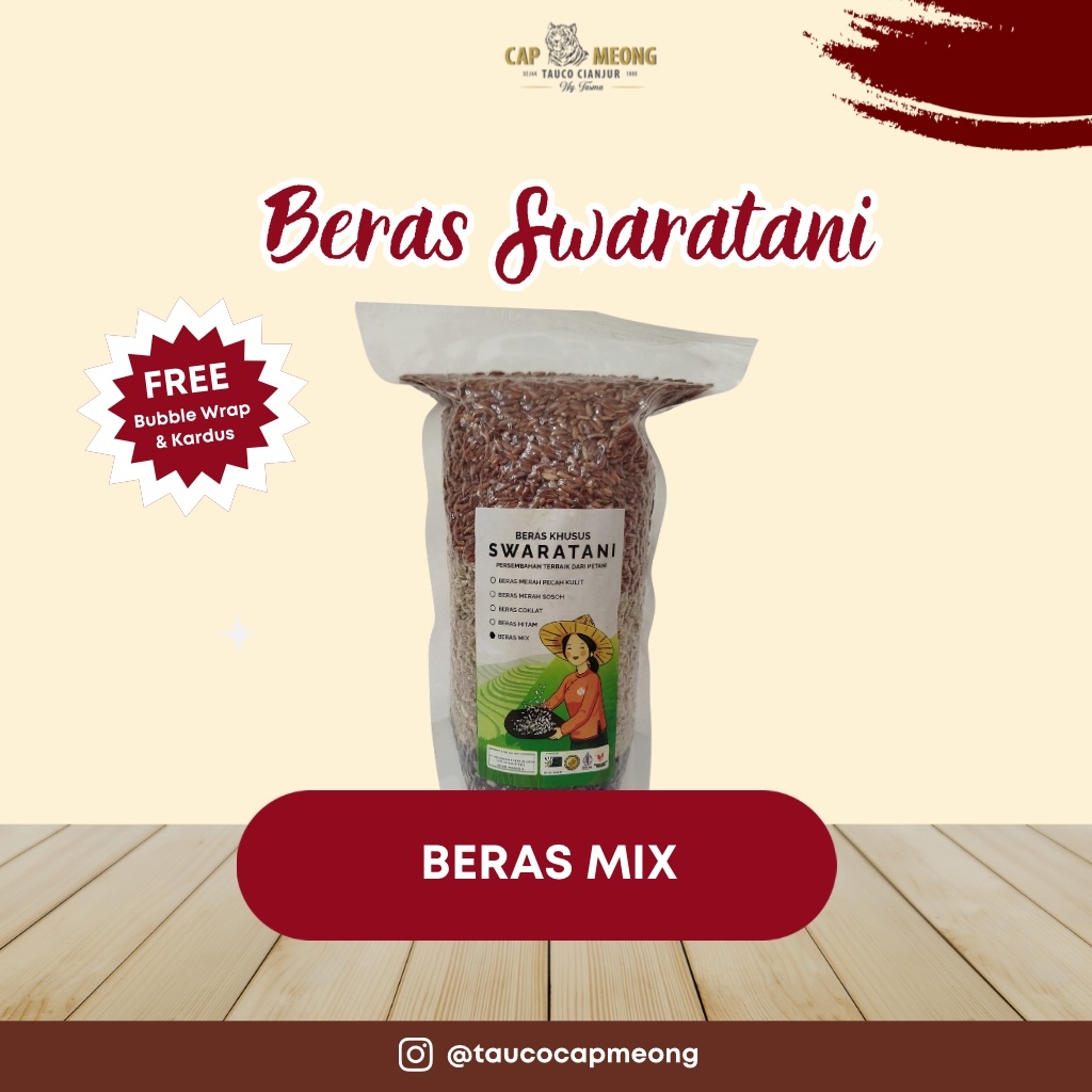 

Beras Mix Swaratani Organik (Beras Hitam, Coklat, Merah)