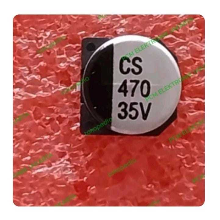 RH8319 elco elko smd tempel mini 470uf 470 uf 35v 35volt 35 volt panasonic by PCM LTC GLODOK