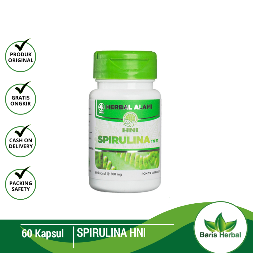 Spirulina HNI HPAI original | Kapsul Spirulina Herbal Alami