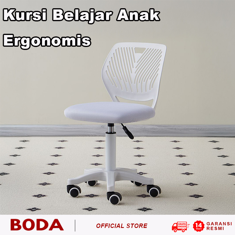 BODA Kursi Belajar Anak Kursi Belajar Ergonomis Kursi Kerja Kantor Kursi Putar Roda Minimalis