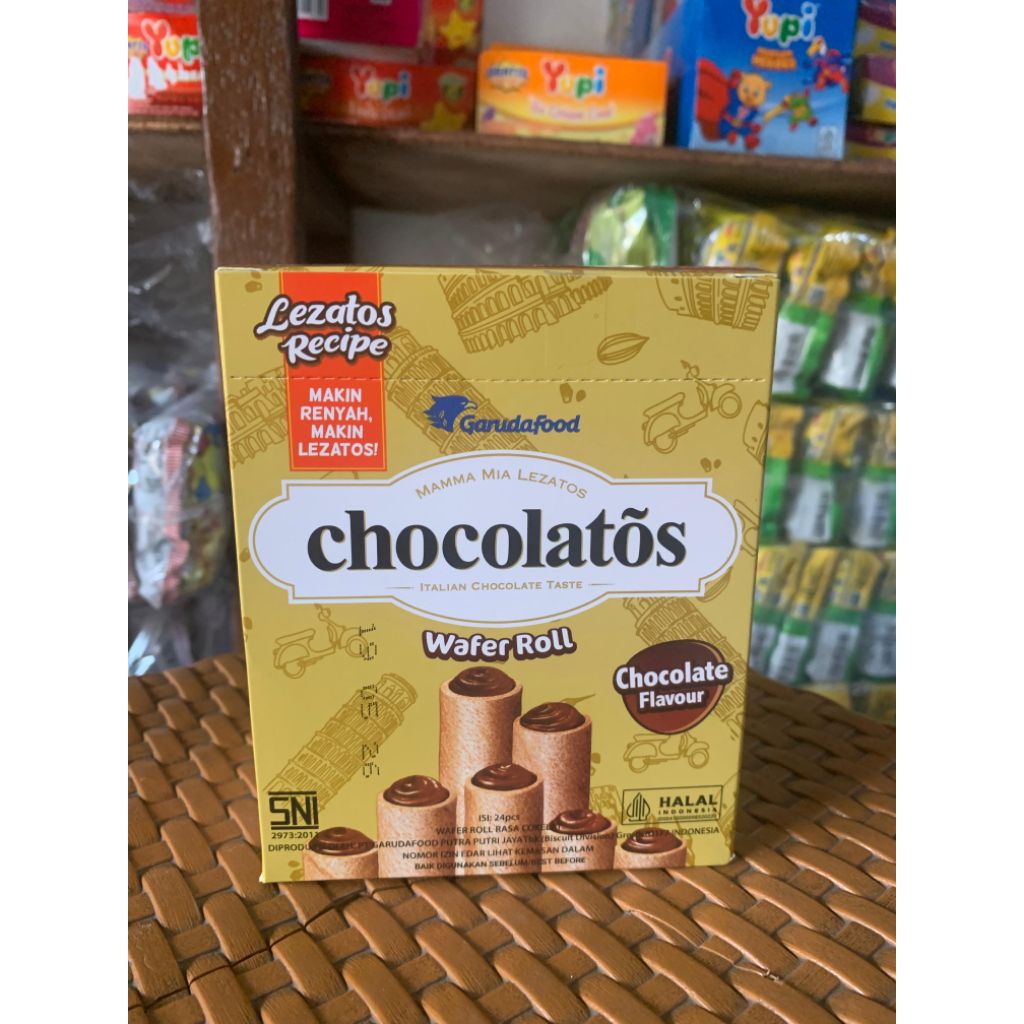 

MAMA MIA LEZATOS | CHOCOLATOS 500 PERAK | WAFER ROLL | CHOCOLATE FLAVOUR
