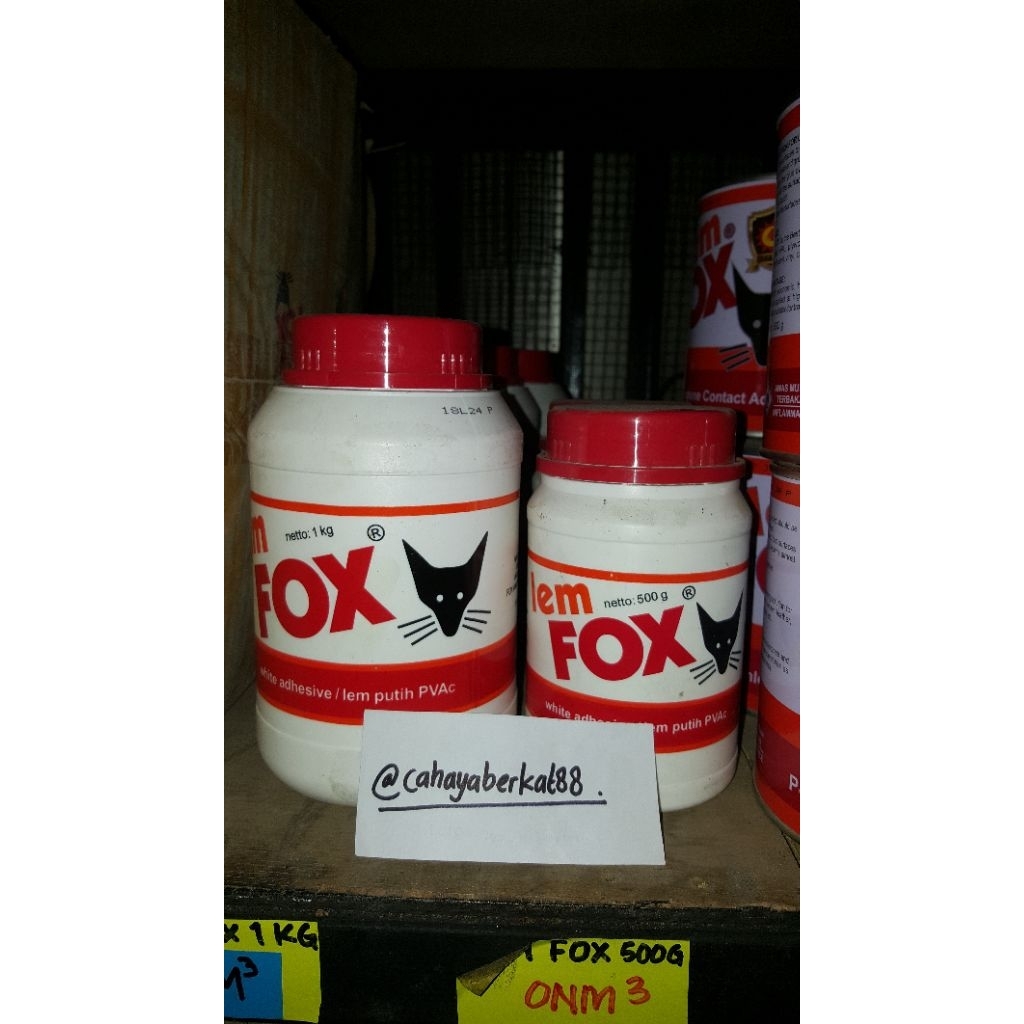 

LEM FOX PUTIH BOTOL 500gr 1kg / LEM KERTAS