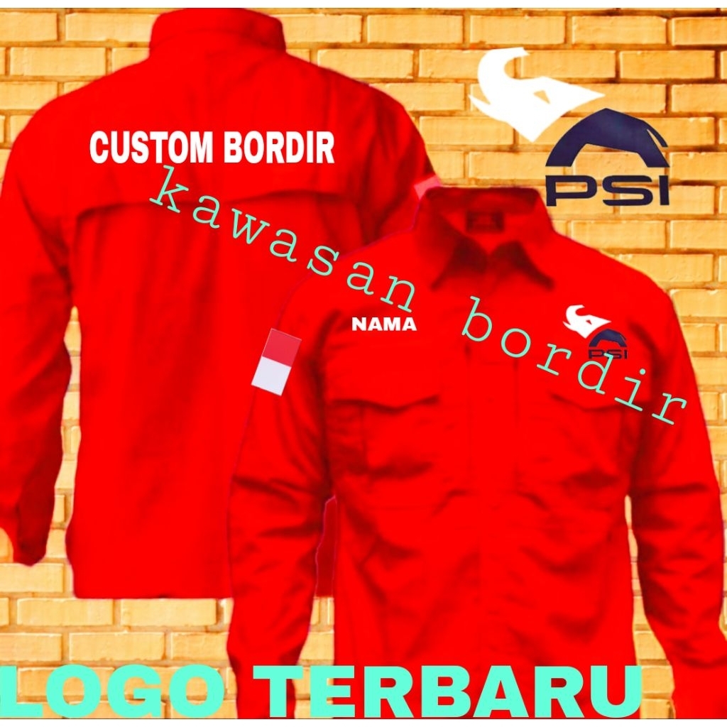 Terbaru kemeja tactical PSI logo terbaru seragam partai PSI baju PSI pdh PSI kemeja partai PSI kemej