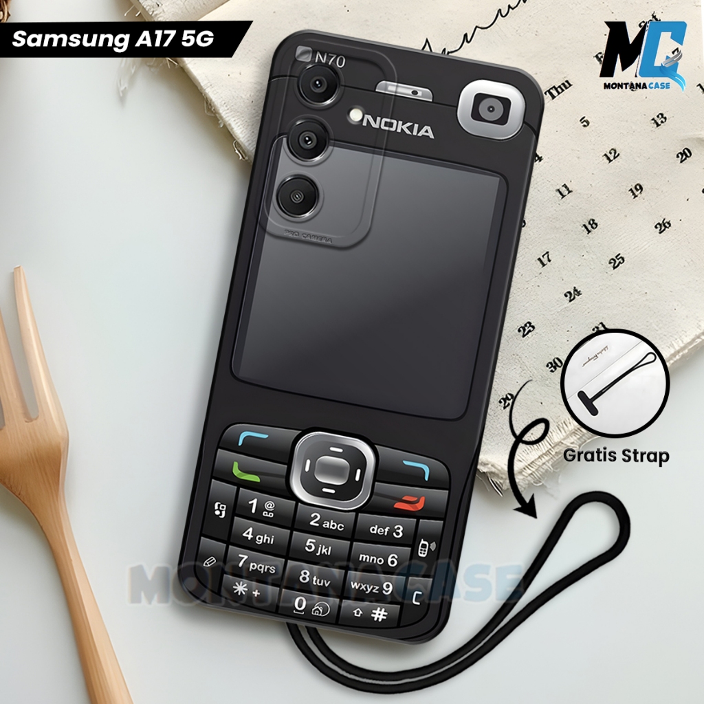Softcase Samsung A17 5G Terbaru 2025 UV Printing Motif Hp Jadul - Aksesoris pelindung Case silikon S
