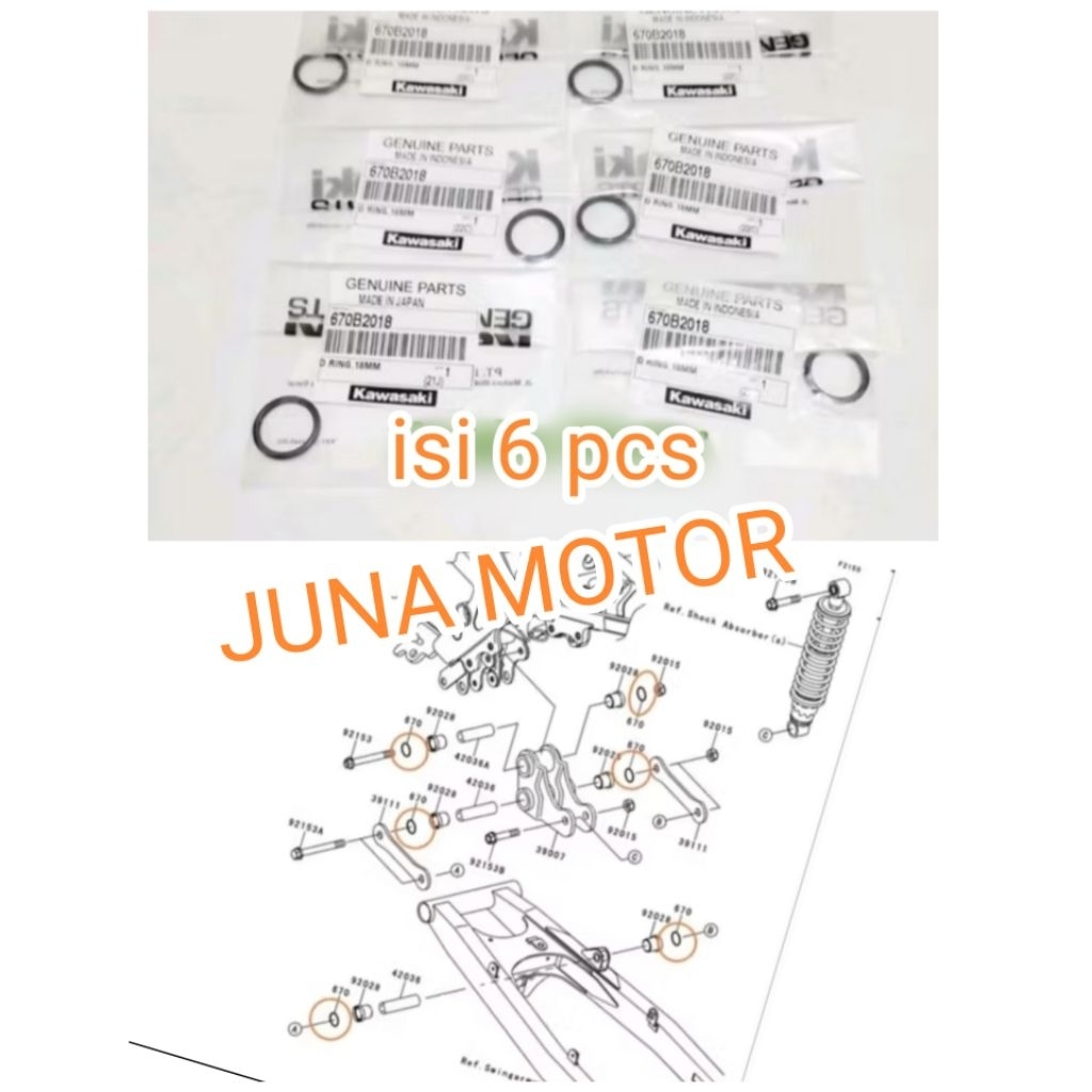 karet oring seal unitrack mono shock monoshock Ninja rr r ss original