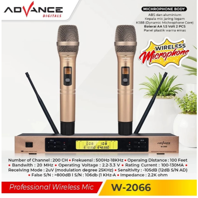 ADVANCE WIRELESS MICROPHONE W-2066