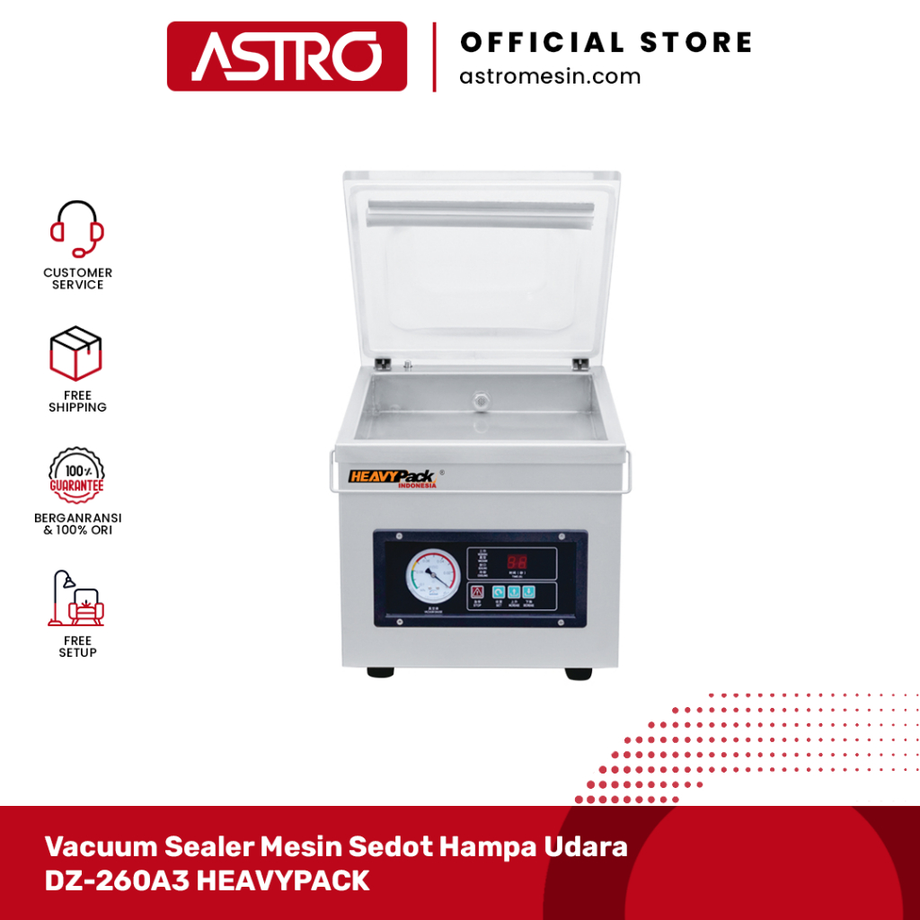 Vacuum Sealer Mesin Sedot Hampa Udara DZ-260A3 HEAVYPACK