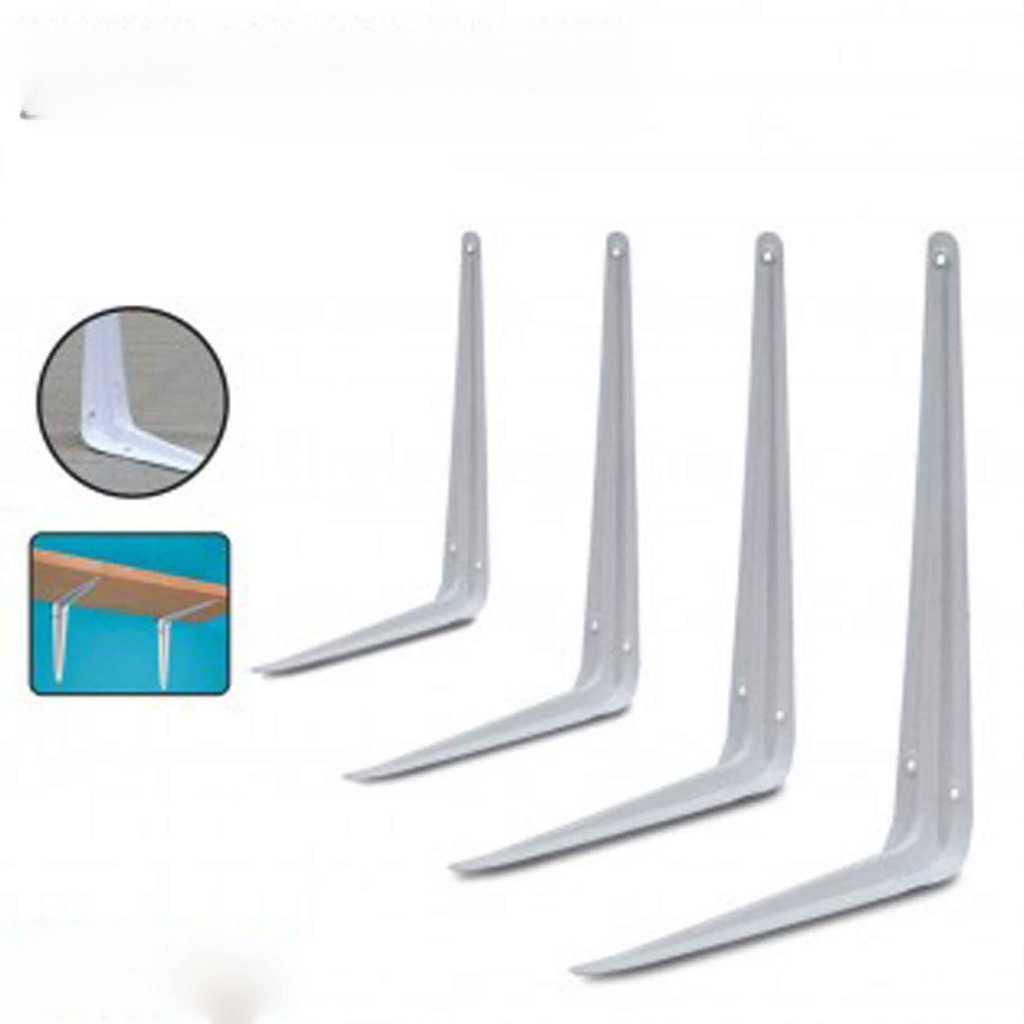 Braket Brecket Besi Siku L Dudukan Tatakan Penyangga Papan Kayu Rak Rakk Dinding Premium