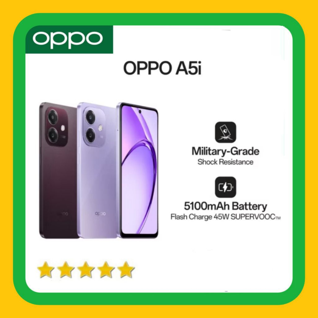 Oppo A5i Ram 4GB/128GB Ram 4GB/64GB Garansi Resmi