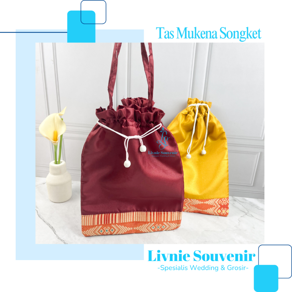 

Souvenir Tas Mukena atau Komestik Ukuran 20,5 cm x 28 cm