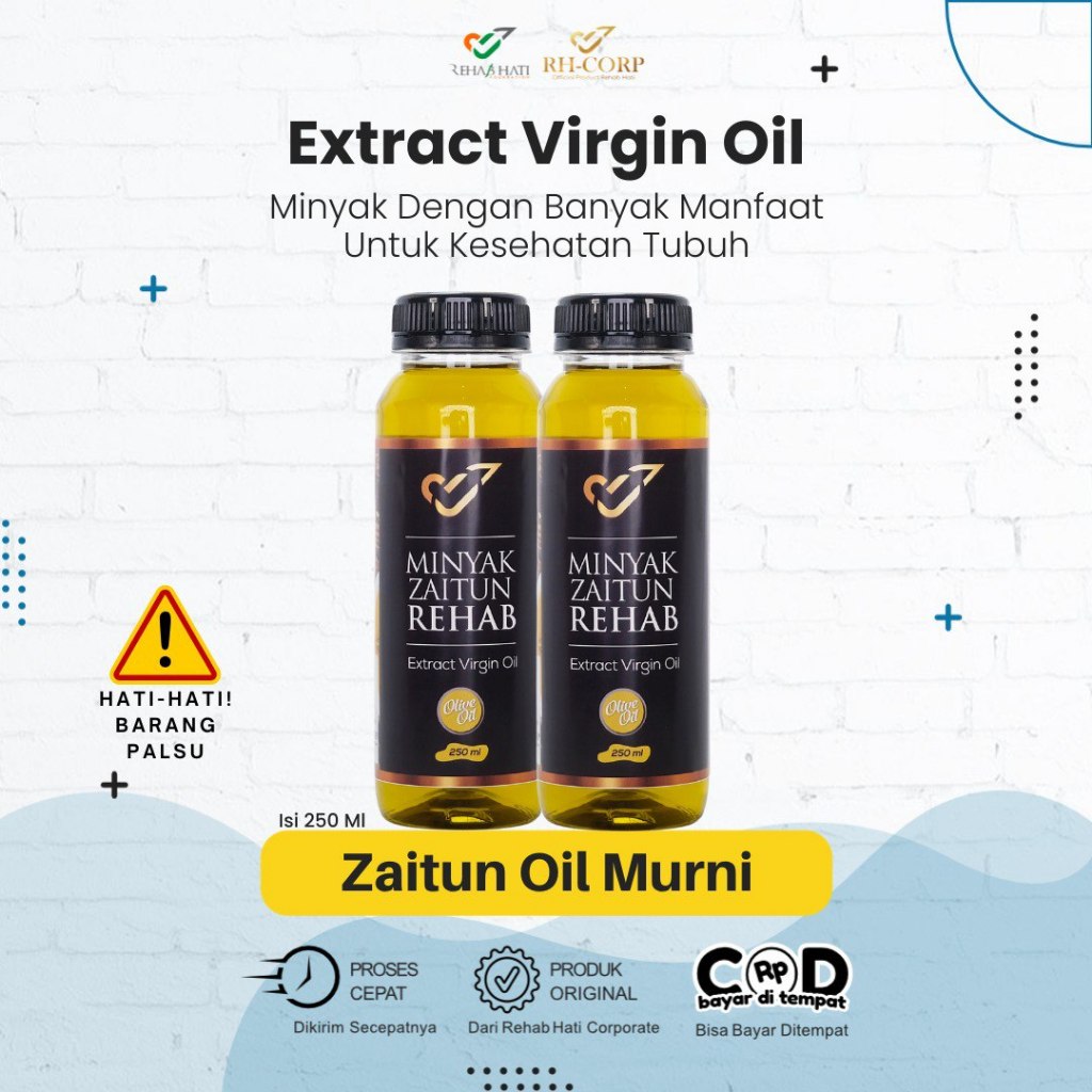 

Minyak Zaitun Extra Virgin 250ml - Olive Oil Murni untuk Kesehatan - Rehab Hati Store