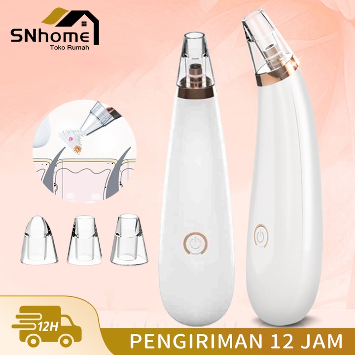 【COD】Pembersih komedo Wajah Elektrik alat facial mengencangkan Blackhead Remover Vacuum Suction Faci