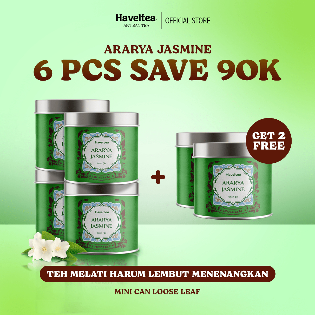 

Haveltea Ararya Jasmine Teh Hijau Bunga Jasmine Melati Loose Leaf 15g