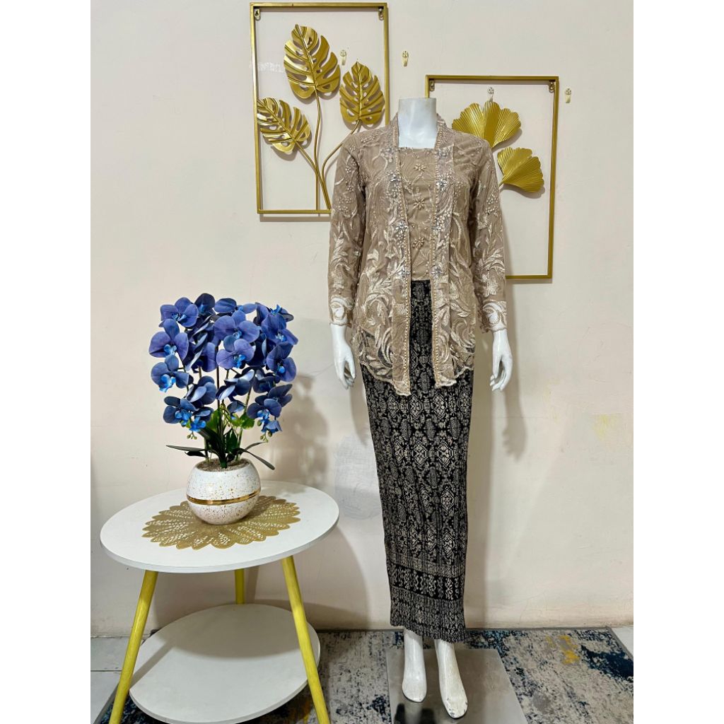SETELAN PLISKET KEBAYA KUTU BARU TILE PAYET/ KUTU BARU PAYET/KEBAYA MODERN/KEBAYAMURAH/KEBAYA WISUDA
