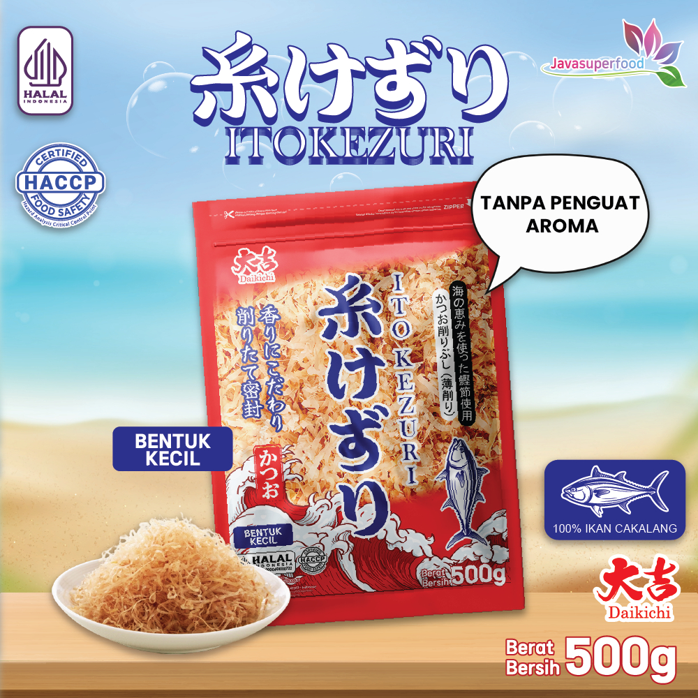 

[HALAL] DAIKICHI ITOKEZURI 500G / KATSUOBUSHI / IKAN CAKALANG / BONITO FLAKES / TABURAN TAKOYAKI / SERUTAN IKAN CAKALANG