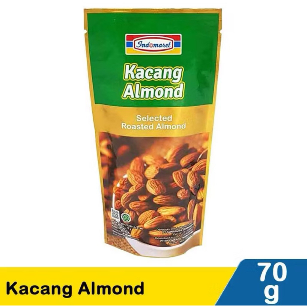 

Indomaret Kacang Almond 70 g - kacang almond - kacang almond indomaret 70gram