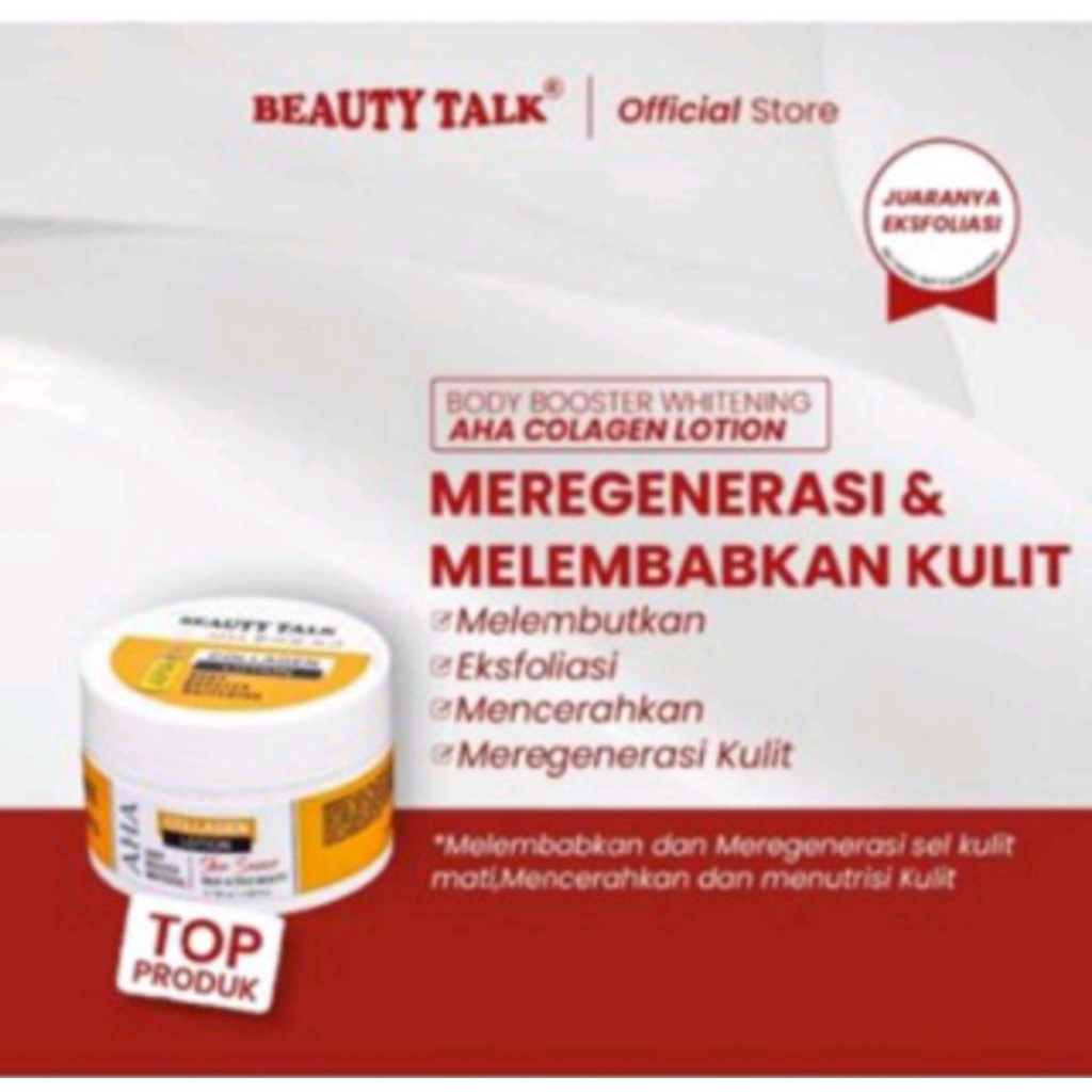 BEAUTY TALK AHA Collagen Lotion 100ML_Lotion Pencerah kulit[[PusatJayaKosmetik]]