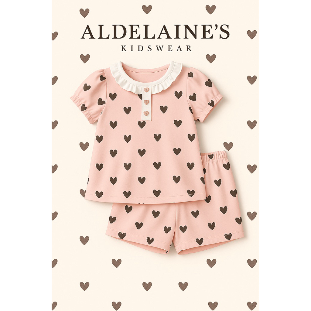 Setelan Piyama anak Aldelaine’s Kidswear Celine Series Pajamas Shorpants