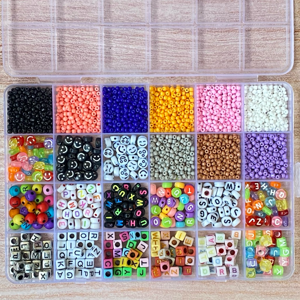 Manik Manik Pasir 1 Box - Manik2 Mote Payet Pasir Paket DIY - Beads Manik manik gelang