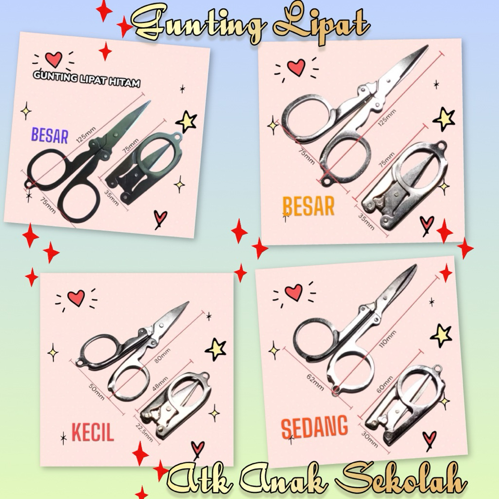 

Atk Gunting Lipat / Gantungan Kunci / Gunting Traveling / Kerajinan Tangan