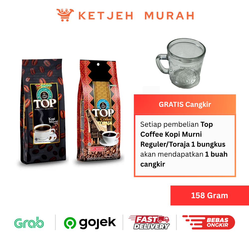 

PROMO Top Coffee Kopi Murni / Toraja Kopi Murni 158 Gram