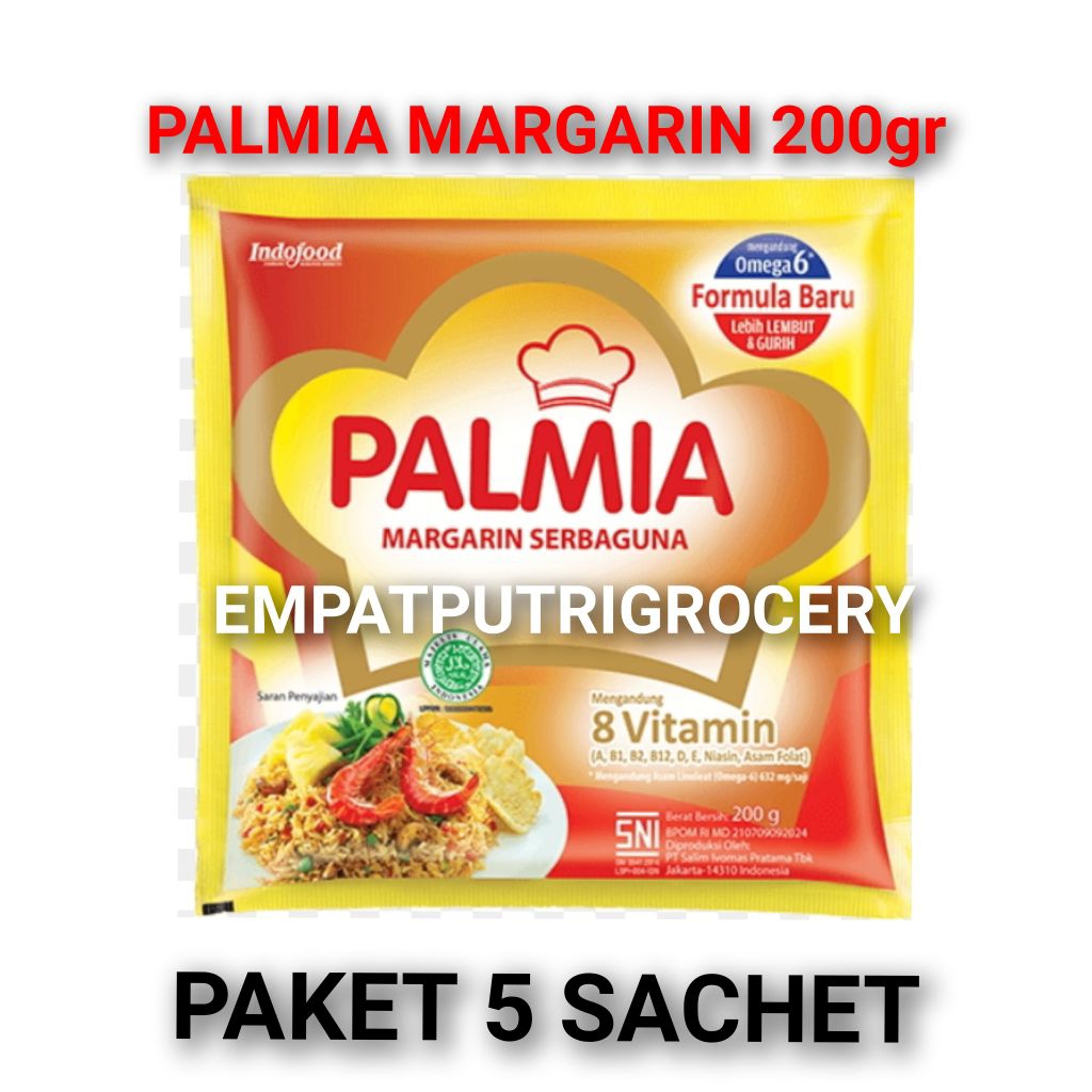 

Palmia margarin 200gr paket 5 picis mentega