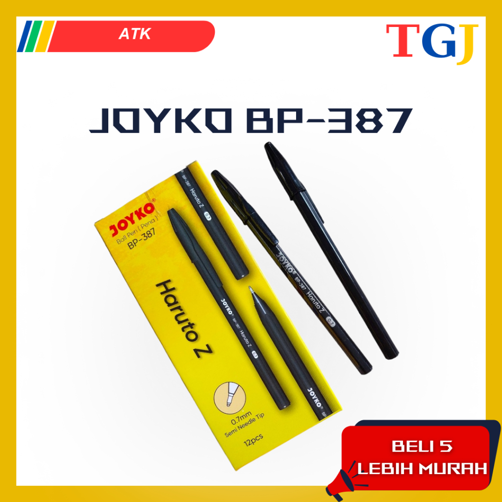 

JOYKO BP-387 Haruto Z Pulpen Hitam Bolpoin Pena 0.7mm