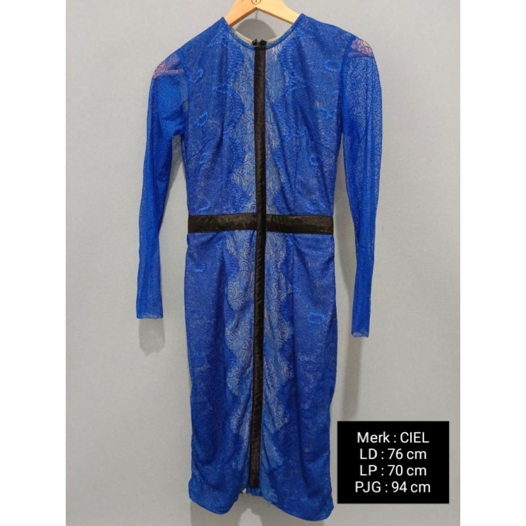 Dress Pesta Preloved Biru