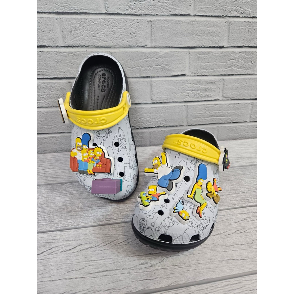 Sandal Anak Dewasa Crocs The Simpsons Kids Cowok Cewek Pria Wanita Laki Laki Perempuan