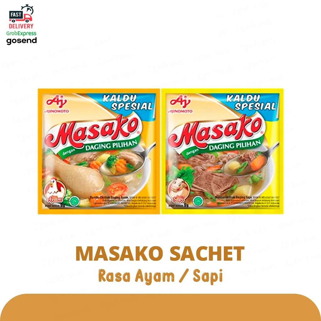 

Masako Sachet Rasa Ayam / Sapi - Sembako - Rempah Sayur Sayuran & Buah Buahan