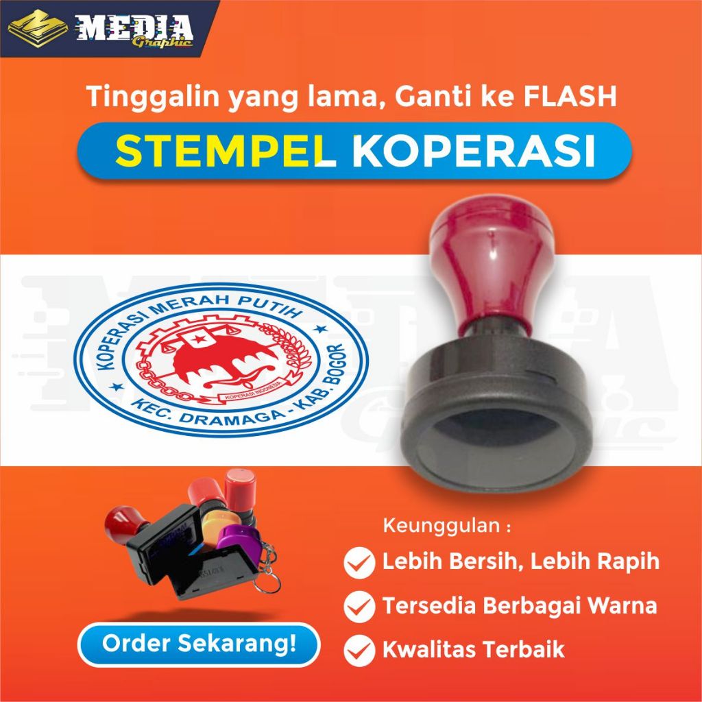 

Stempel koperasi / Cap koperasi / Cap warna / Stempel warna / Stempel otomatis / Stempel custom /Stempel bulat