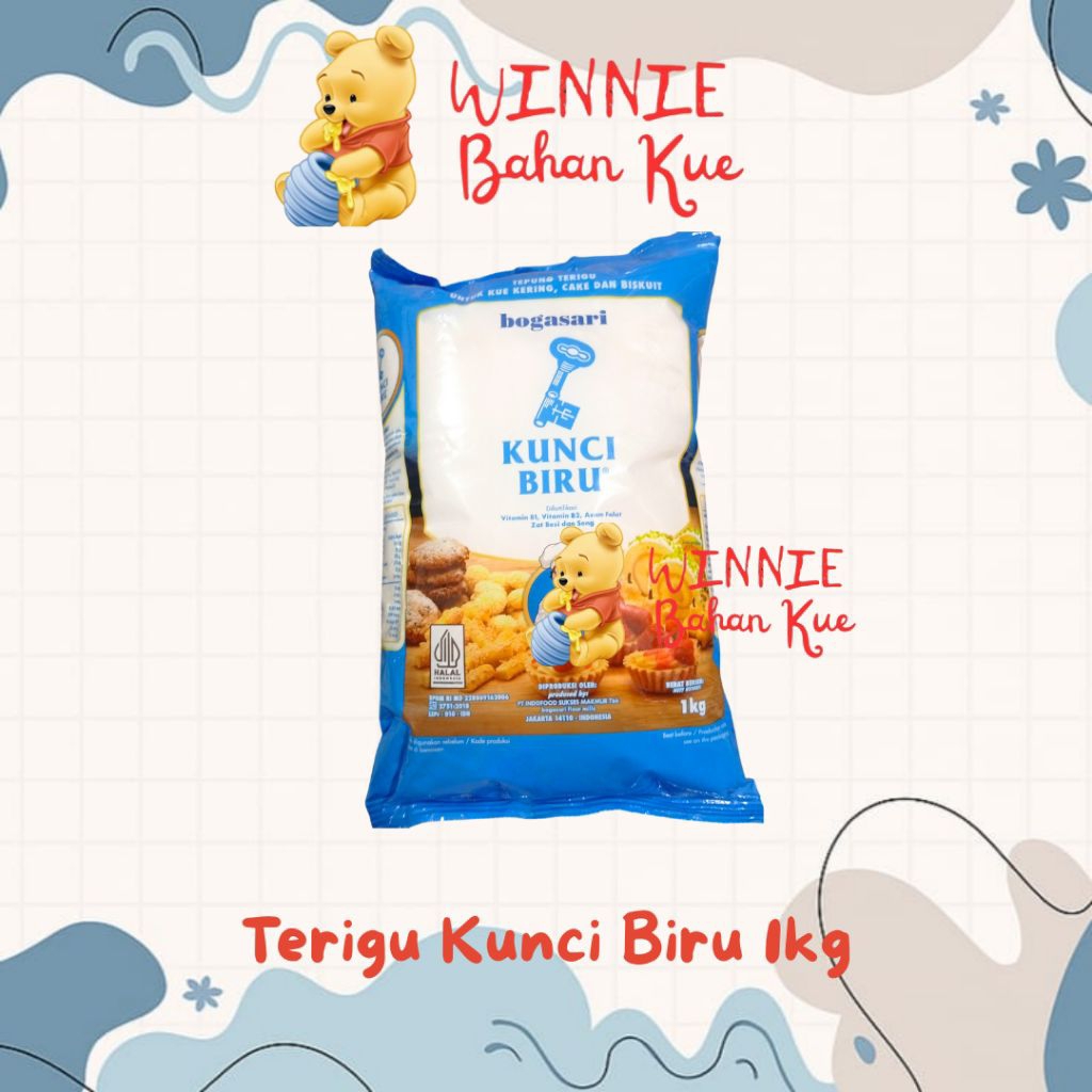 

Terigu Kunci Biru 1kg | Terigu cake