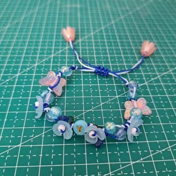 Gelang Fairy Biru Inisial Huruf