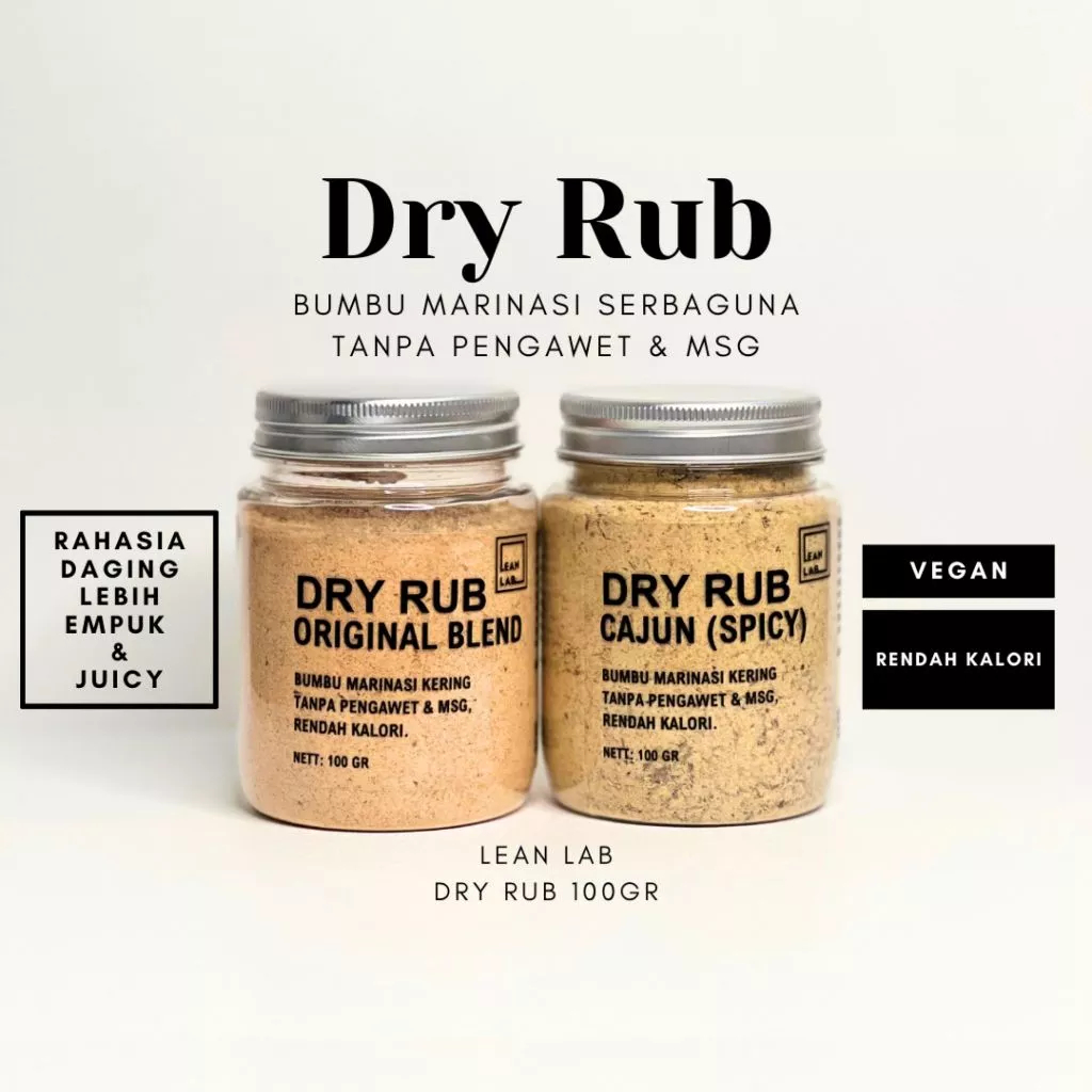 

Lean Lab Bumbu Masak Dry Rub Marinasi Rendah Kalori Bundling 100g x2 (Original/Cajun/Teriyaki)