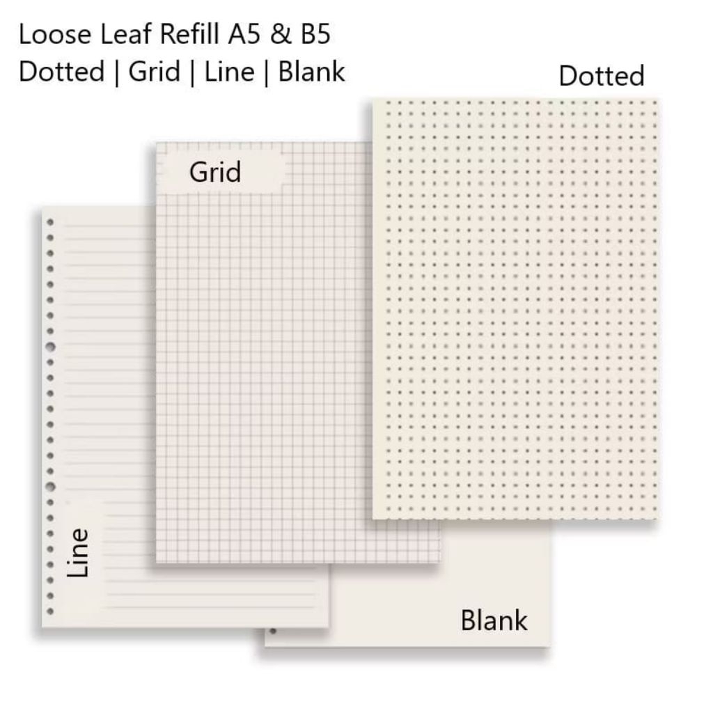 

Loose Leaf A5, B5 Kertas File isi Binder, 20 Holes A5, 26 Holes B5, Bahan Book paper 72 gsm, 50 sheet