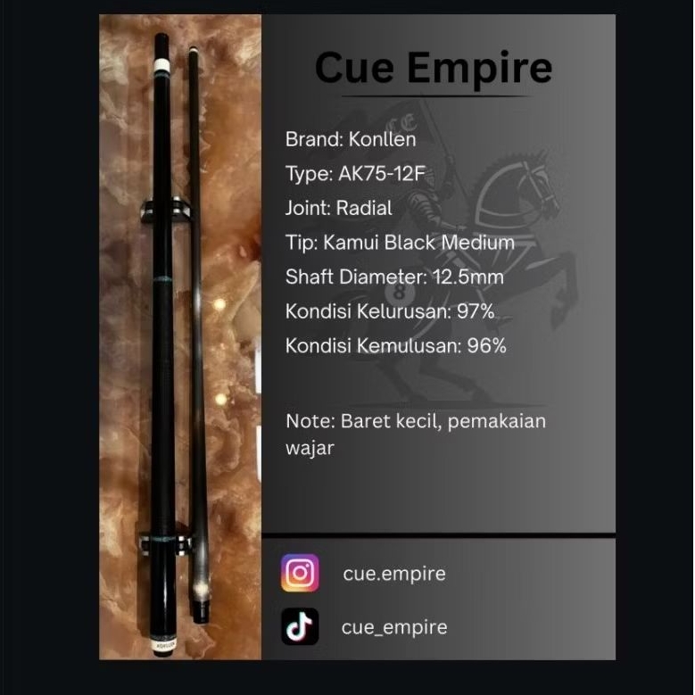 Stik Billiard Konllen AK75-12F