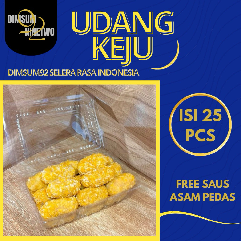 

Udang Keju Frozen Beku Premium 25 Pcs Halal Free Saus Asam Pedas | Camilan Cemilan Lezat Siap Goreng