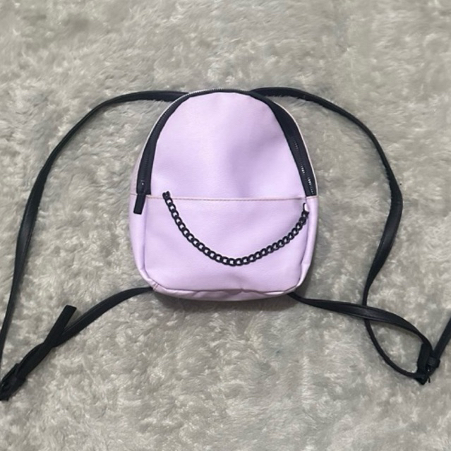 preloved tas kecil/mini backpack lilac TYPO