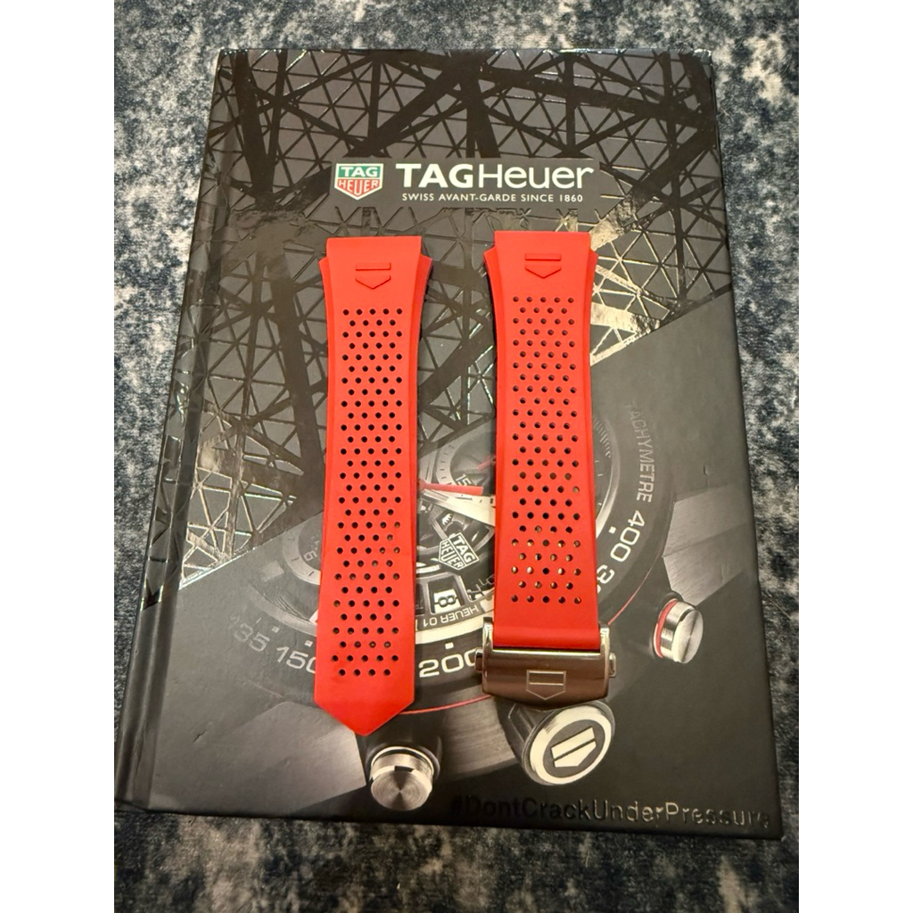 Tag Heuer Rubber Strap E4 45mm RED Original Tagheuer