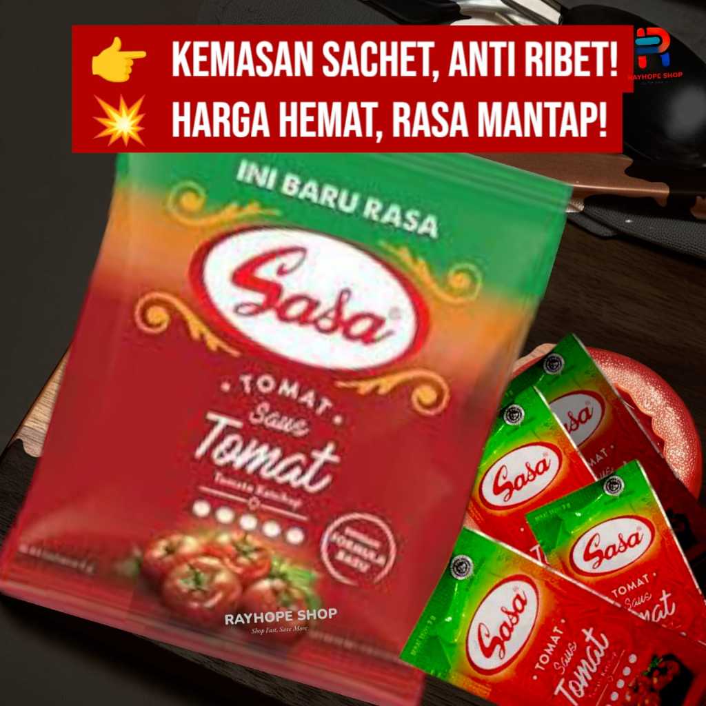 

PROMO Saus Saos Sauce Tomat Tomato Ketchup SASA Original Bag Sachet Saset isi 24 192 Gram 192gram gr Murah Termurah Usaha Kuliner Kekinian Viral Ide Jualan UMKM Toko Kelontong Fried Chicken Ayam Goreng Tepung Gorengan Dipping Cocolan Horeca Horeka Asli