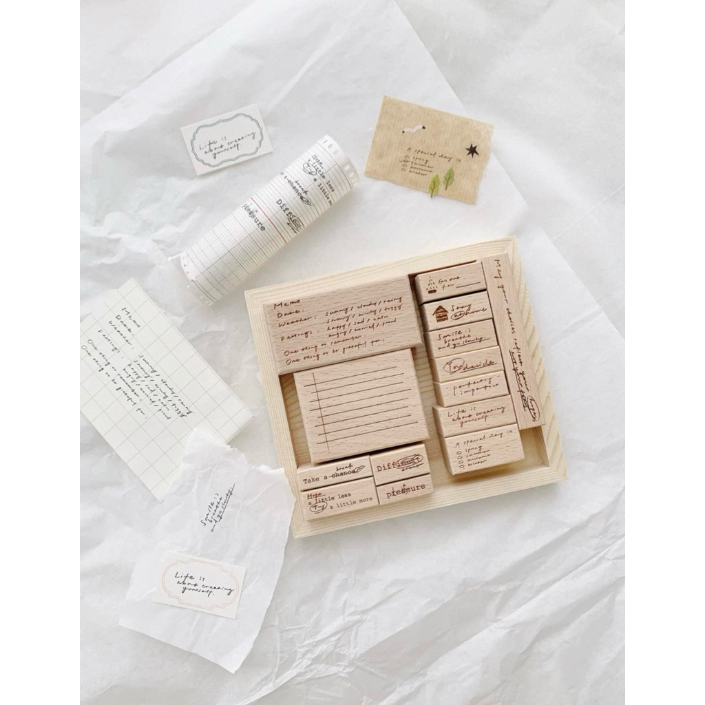 

Two Raccoons x Partialafra Mantras Rubber Stamp