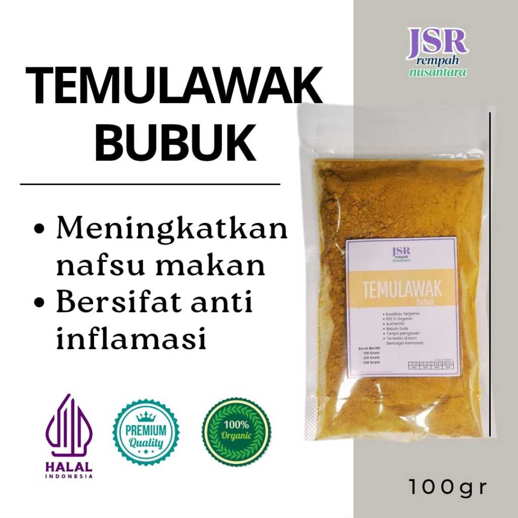 

Temulawak bubuk 100% original | powder temulawak 100% asli